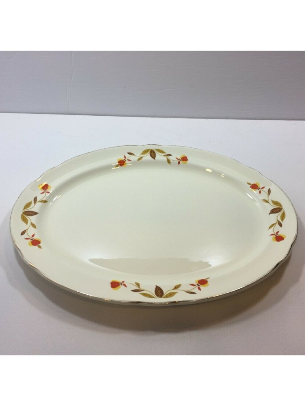 Autumnware Vintage Hall China Autumn Leaf Mary Dunbar Serving Platter Dish Plate